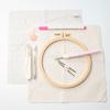 Beginner Punch Needle Embroidery Kits Adjustable Embroidery Hoop Punch Needle Cloth for Embroidery Cross Stitching