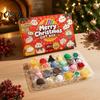 Christmas Dumpling Gift Box Merry Box, Xmas Advent Calendar with Stress Countdown Relief Squeeze Toys, 24 Days Steamed Bun Toy Soft Toys