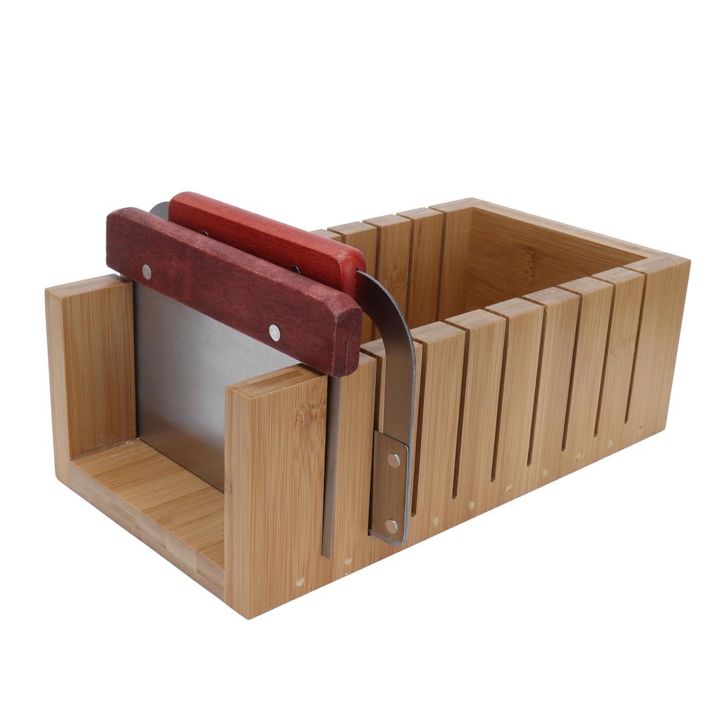 3PCS Seifenschneider Set Brotschneider Form mit geradem gewelltem Edelstahlschneidemesser