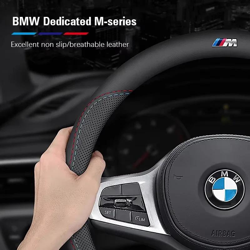 För BMW Ny 2025 För BMW M Bil Rattöverdrag G20 F11 E87 F30 F10 x3 G01 x5 F40 F16 M3 X1 X7 1 3 5 7 Serien Läder Anti-s