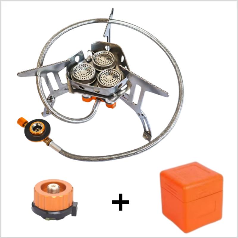 Outdoor Gas Burner Windproof Camping Stove Portable Folding Ultralight Split Lighter Tourist Equipment For Camping Hiking