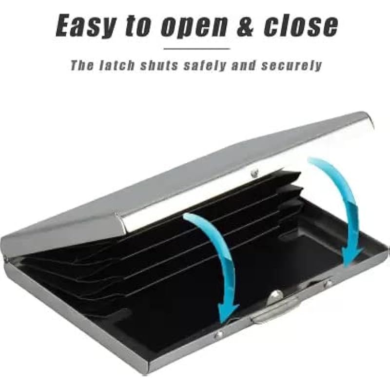 Stealodeal Silver Metal Water-Resistant Stainless Steel Debit/Credit Business ATM 6 (Unisex) Card Holder (Set of 1, Silv серый