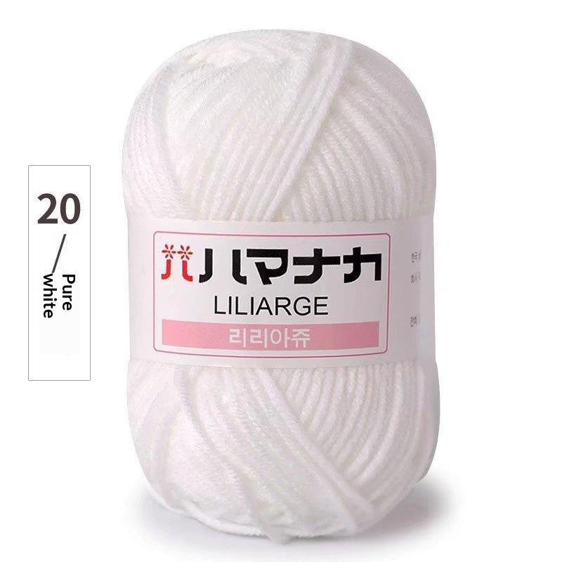 4Pcs Diy Baby Milk Sweet Soft Cotton Knitting Wool Yarn Thick Fiber Velvet Yarn Hand Knitting Wool Crochet Yarn For Diy Sweater