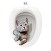 Cartoon Toilet Seat Cover Stickers, Cat Cute Cat, A
