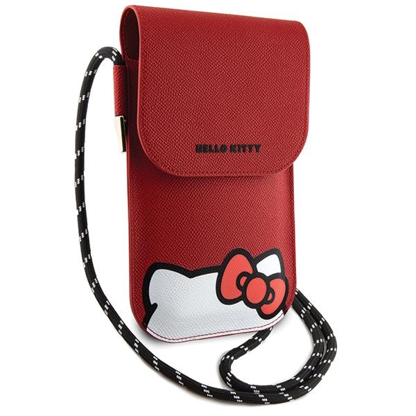 Hello Kitty Torebka Hkowbpscker Czerwony/Red Leather Hiding Kitty Cord