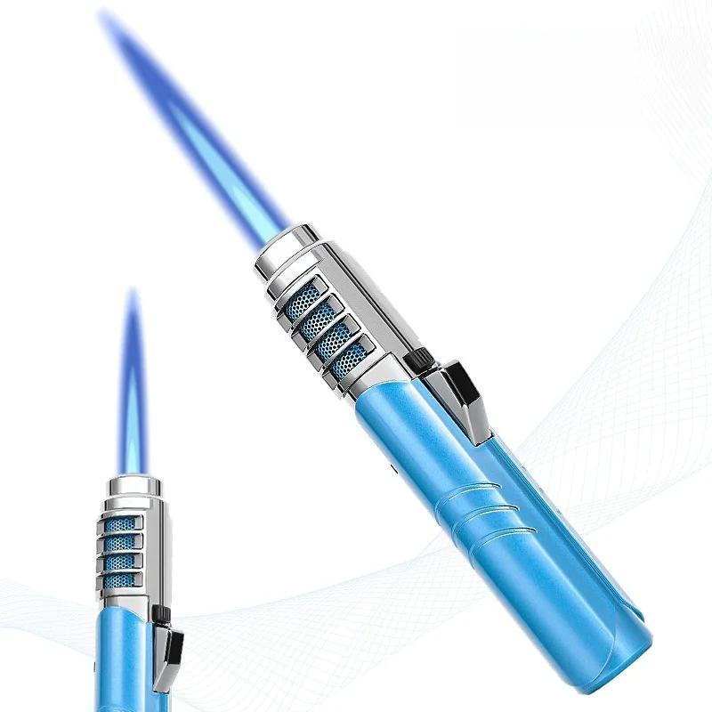 2025 New Version 1800 ° Spray Gun Gas Lighter Metal Outdoor Windproof Blue Strong Flame Spray Gun Jet Lighter Welding Tool