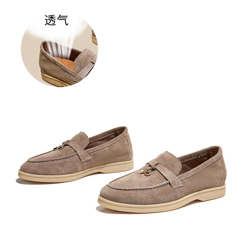 Leather loafers autumn one-pedal fashionable versatile