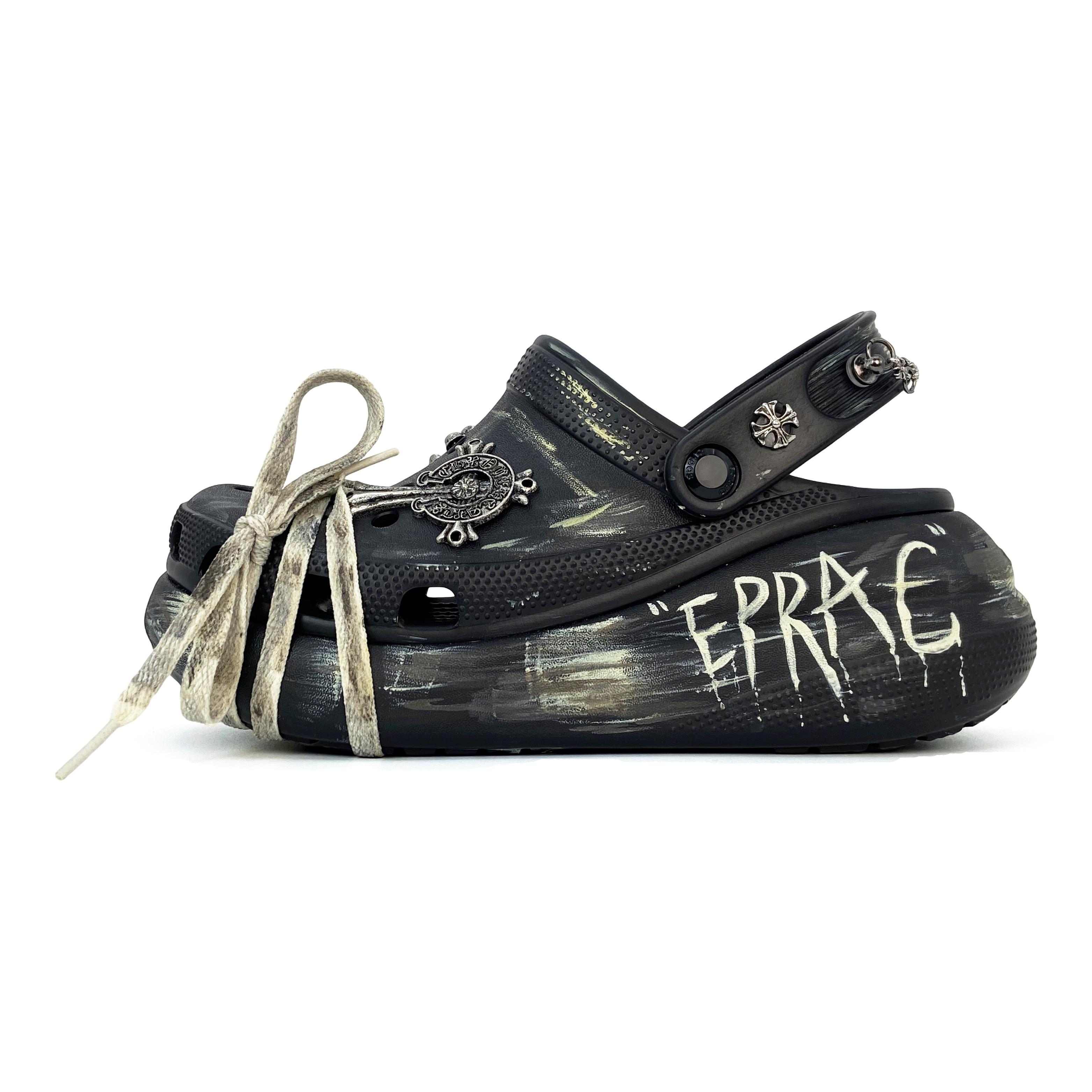 Crocs Undercurrent Saint Classic Crush Clog EVA Clogs Unisex Black 207521-001(team1134-) 43-44