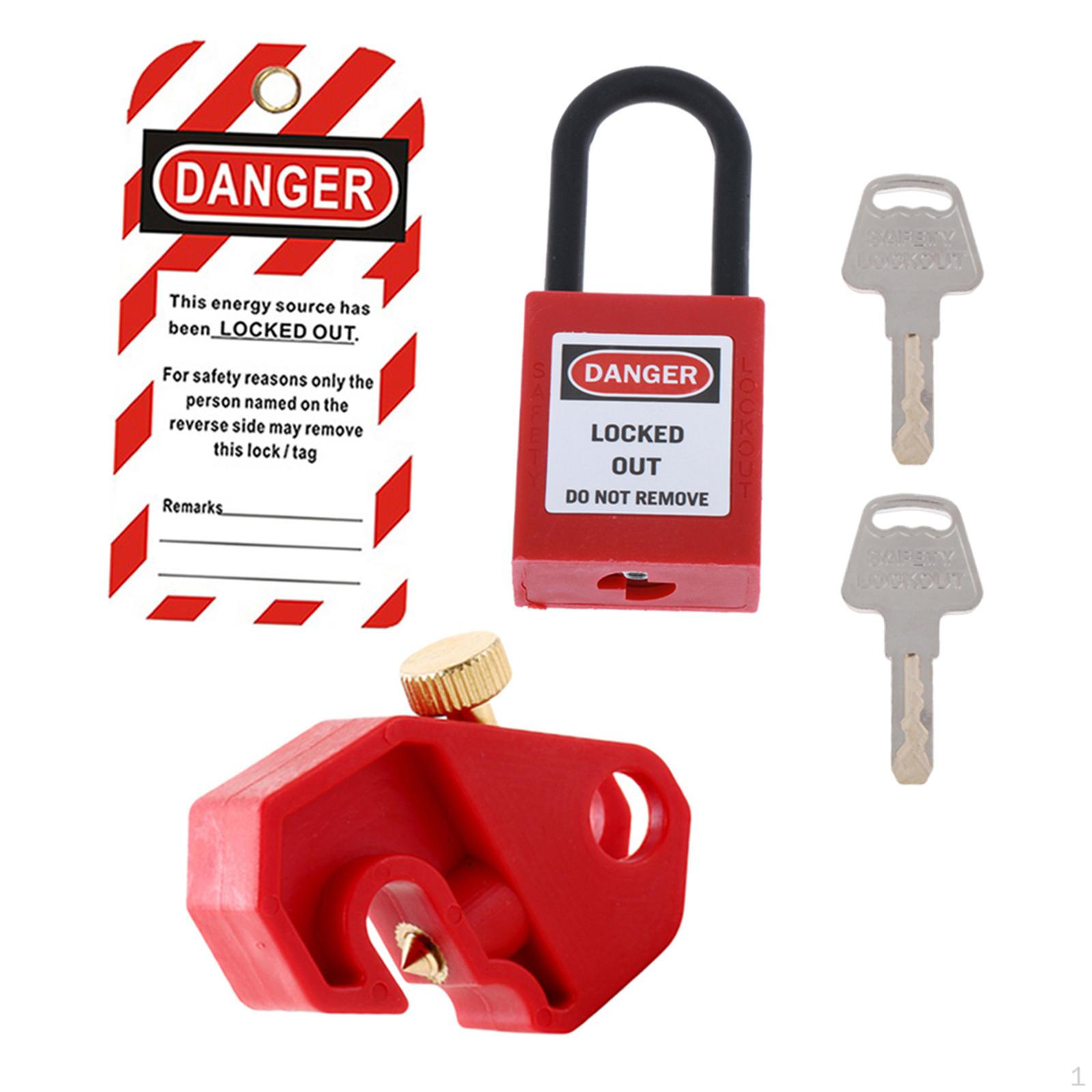 Circuit Breaker Lockout Tagout Kit Lock and Keys Universal for Miniature Breakers Electrical