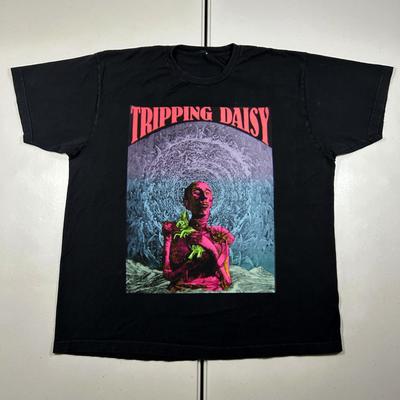 Kollektion Tripping Daisy Band Live im Konzert Schwarzes T-Shirt S bis 5XL CK598