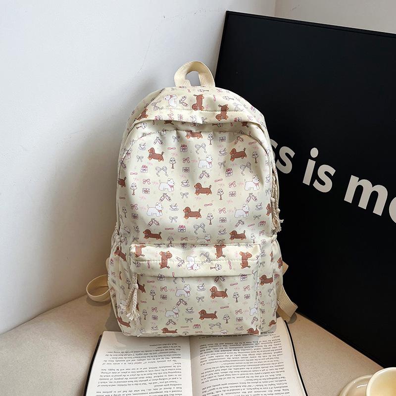 Schultasche neuer japanischer Welpe niedlicher Rucksack Mädchen floraler Rucksack vielseitig Mittelschüler Schultasche Rucksack