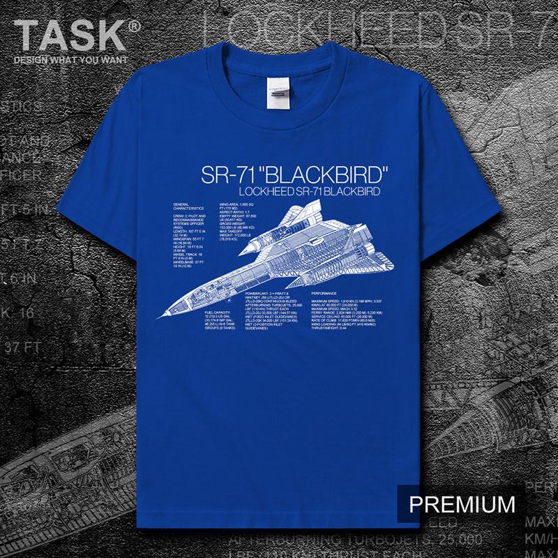 T-Shirt mit Aufdruck des US-Luftwaffen-Aufklärungsflugzeugs SR-71 Blackbird. Neu, 100 % Baumwolle, Rundhalsausschnitt, Kurzarm, lässiges Sommer-T-Shirt für Herren.