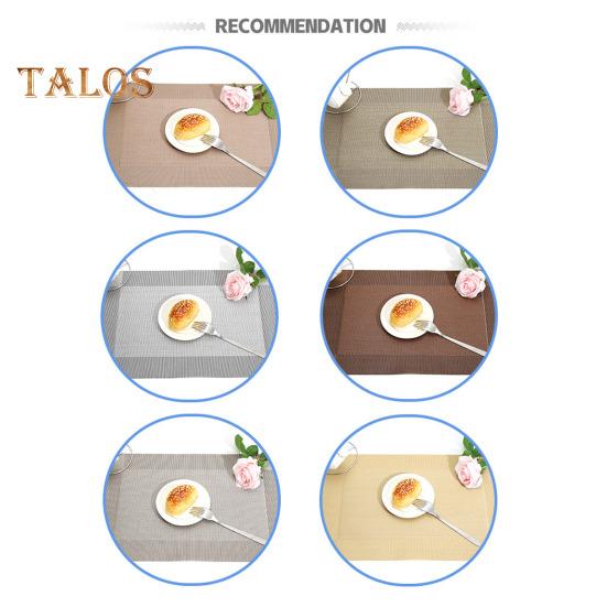 Covoraș din vinil țesut, rezistent la căldură, din PVC, antiderapant, lavabil, protejează masa de arsuri, pete, covorașe de luat masa pentru acasă, restaurant, bar