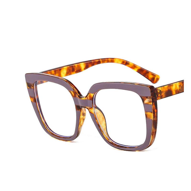 Rainbow Square Flat Light Mirror Large Frame Glasses Package Flower Stylish Accessory for Women