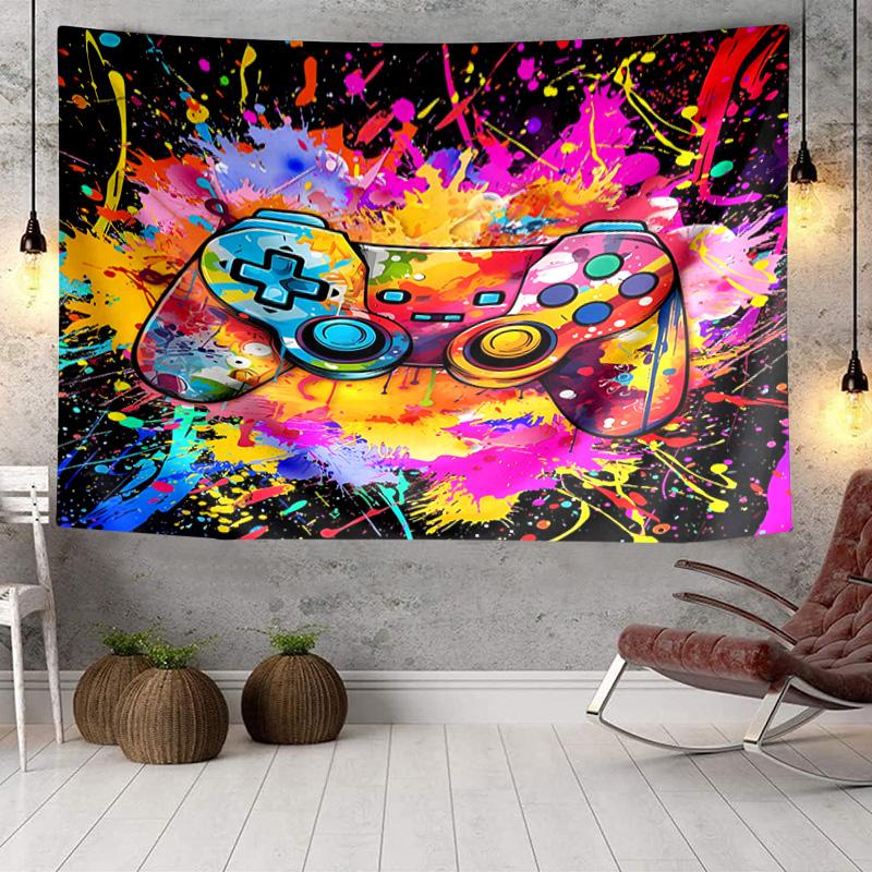 Galactic Gaming Game Controller Tapestry, Unique Design Tapestry, Wall Decor for Bedroom,Livingroom, Playroom,Heartwarming Fan Holiday Gifts