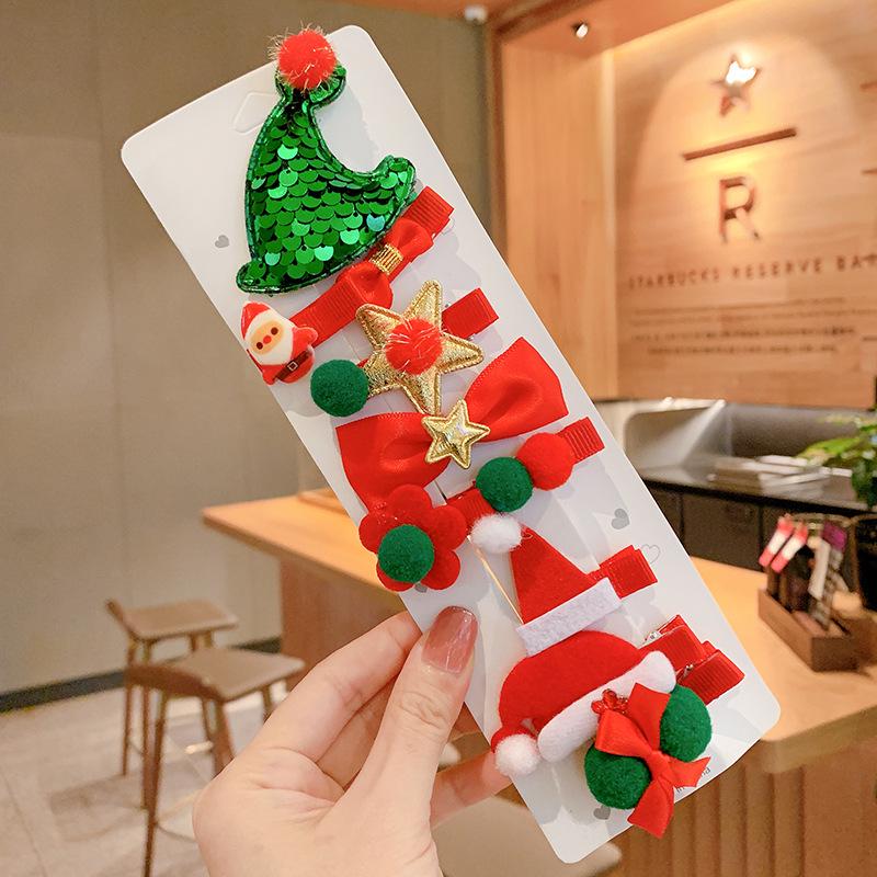 

Children s Christmas Antler Hair Clips - Cute Korean Princess Baby Hairpin Set for Girls