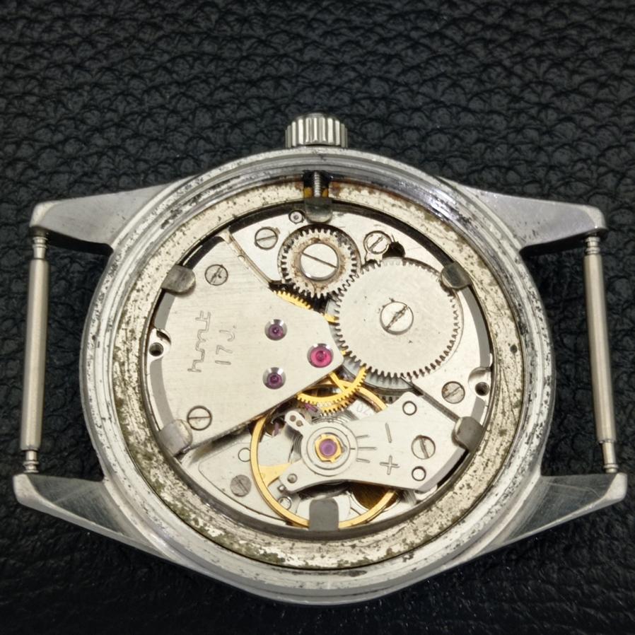 HMT JAWAN AUTENTYCZNY INDYJSKI MĘSKI Z NAKIĘCANĄ RĘCZNIE CZARNYM CYFERBLATEM ZEGAREK a600045-5