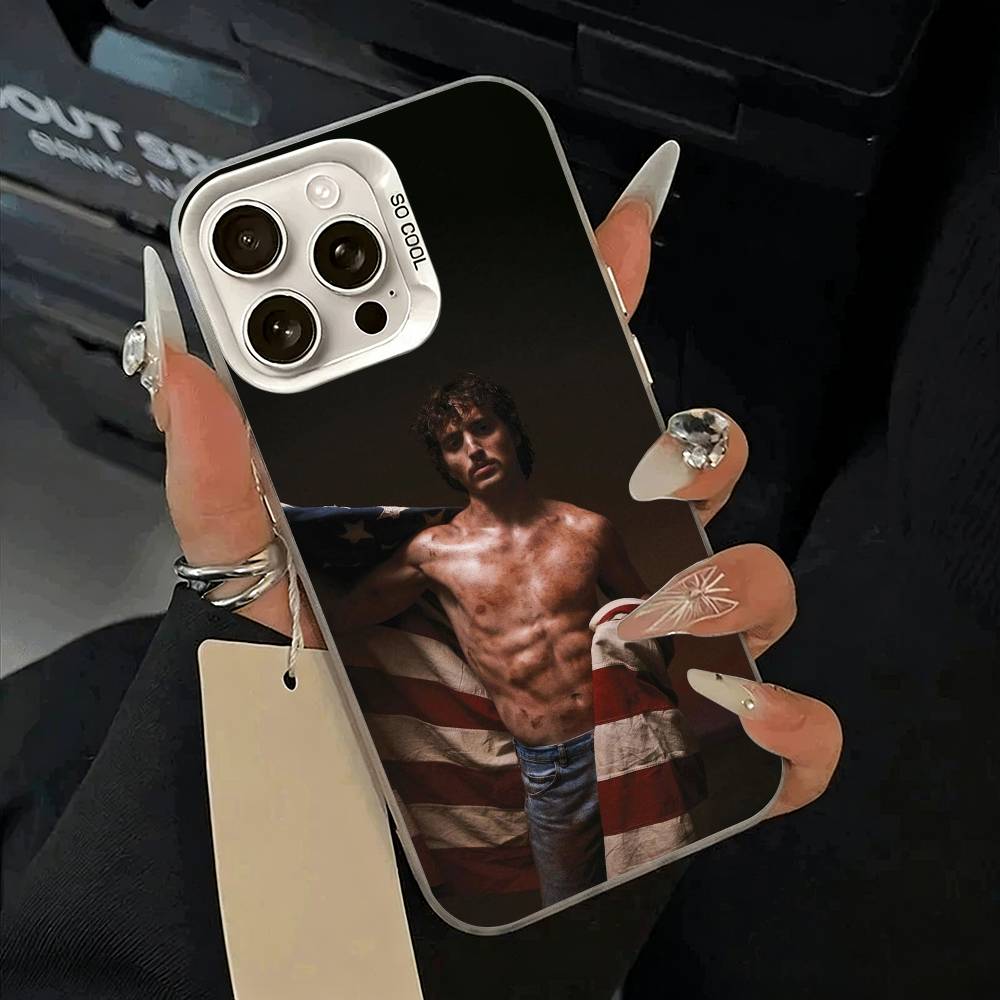 B-Benson Boone American H-Heart Phone Case For iPhone 11 12 13 14 15 16Pro Max Plus white Sliver  Phone Cover iPhone12