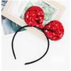 Shiny Sequin Mouse Ear Headband Cute Hair Hoop for Girls & Women Theme Birthday Party Accessory