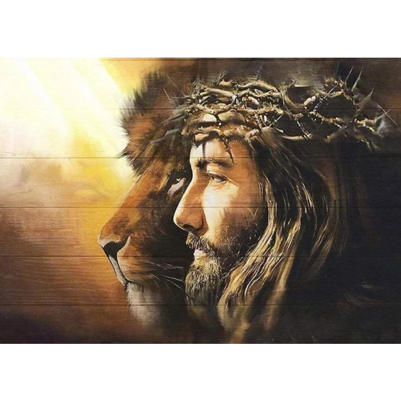 Klassische christliche Wandkunst Bibel Jesus Löwe und Krieger Öl auf Leinwand Poster und Drucke Wohnzimmer Dekoration Geschenke