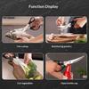 Stainless Steel Kitchen Meat Scissors Sharp Curved Blades Comfort Grips For Bbq Grilling Cooking Food Prep