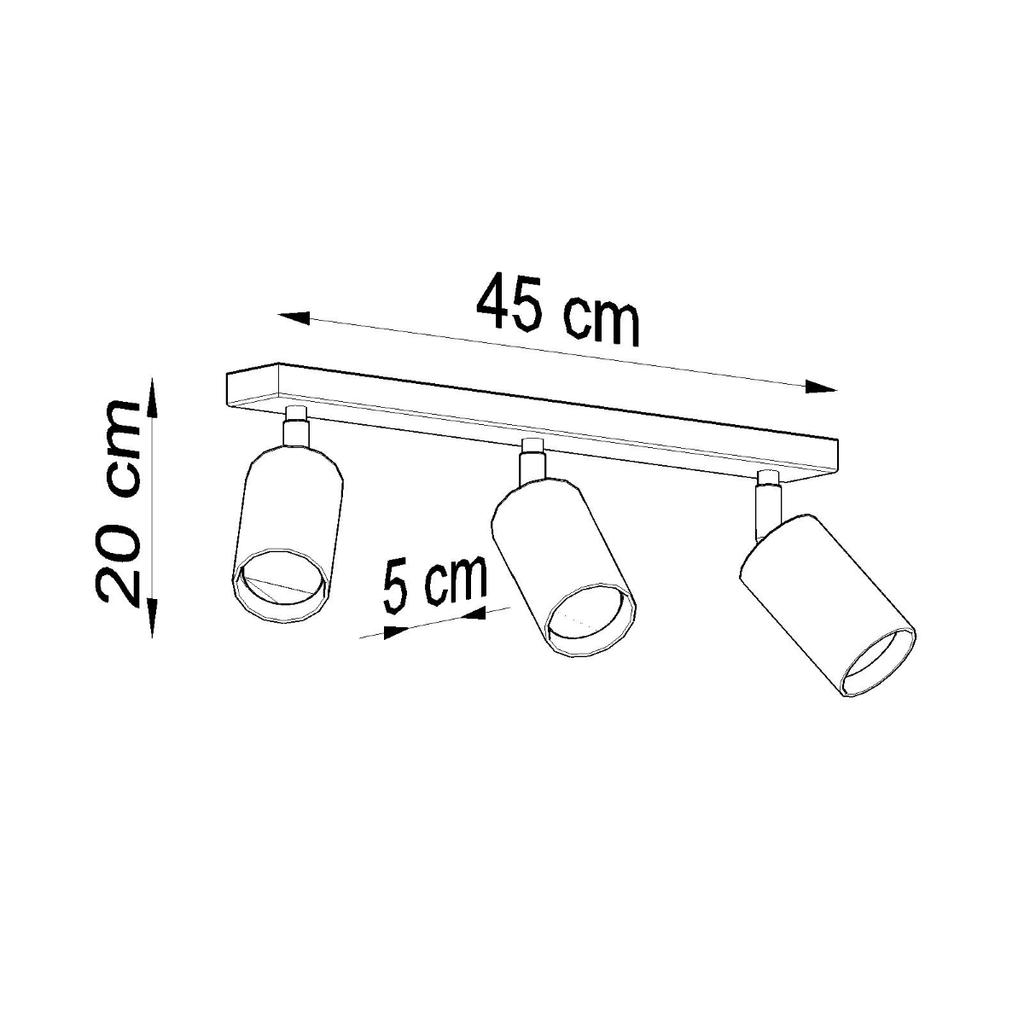 Ceiling Light Tearix 3 Gu10 Natural Wood Wood Lumilo 07.131.03