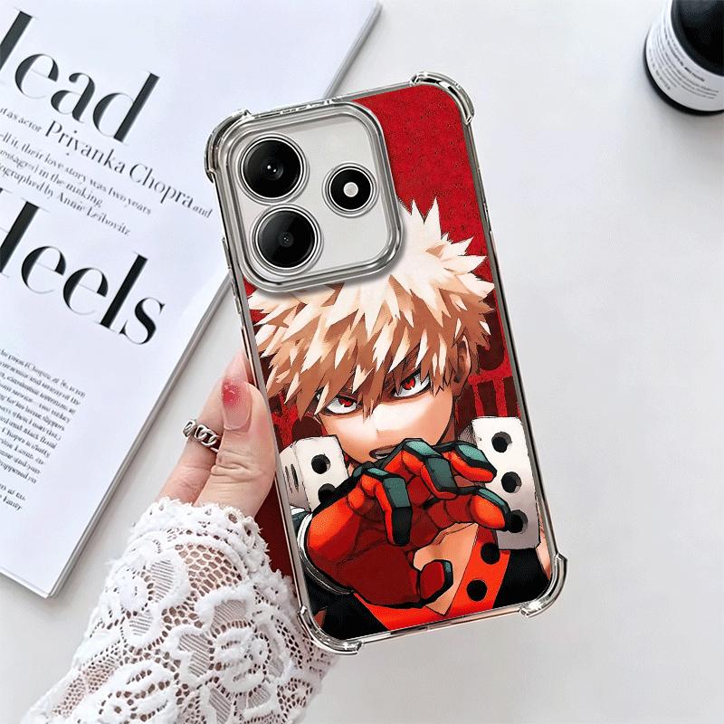 MHA Моя геройская академия Бакуго Кацуки Мягкий чехол для телефона для Xiaomi Redmi Note 14 15 Pro Plus 13 12 11S 11T 5G 10 9S 9 Покрытие Защита от падения Fund Redmi Note 13 4G