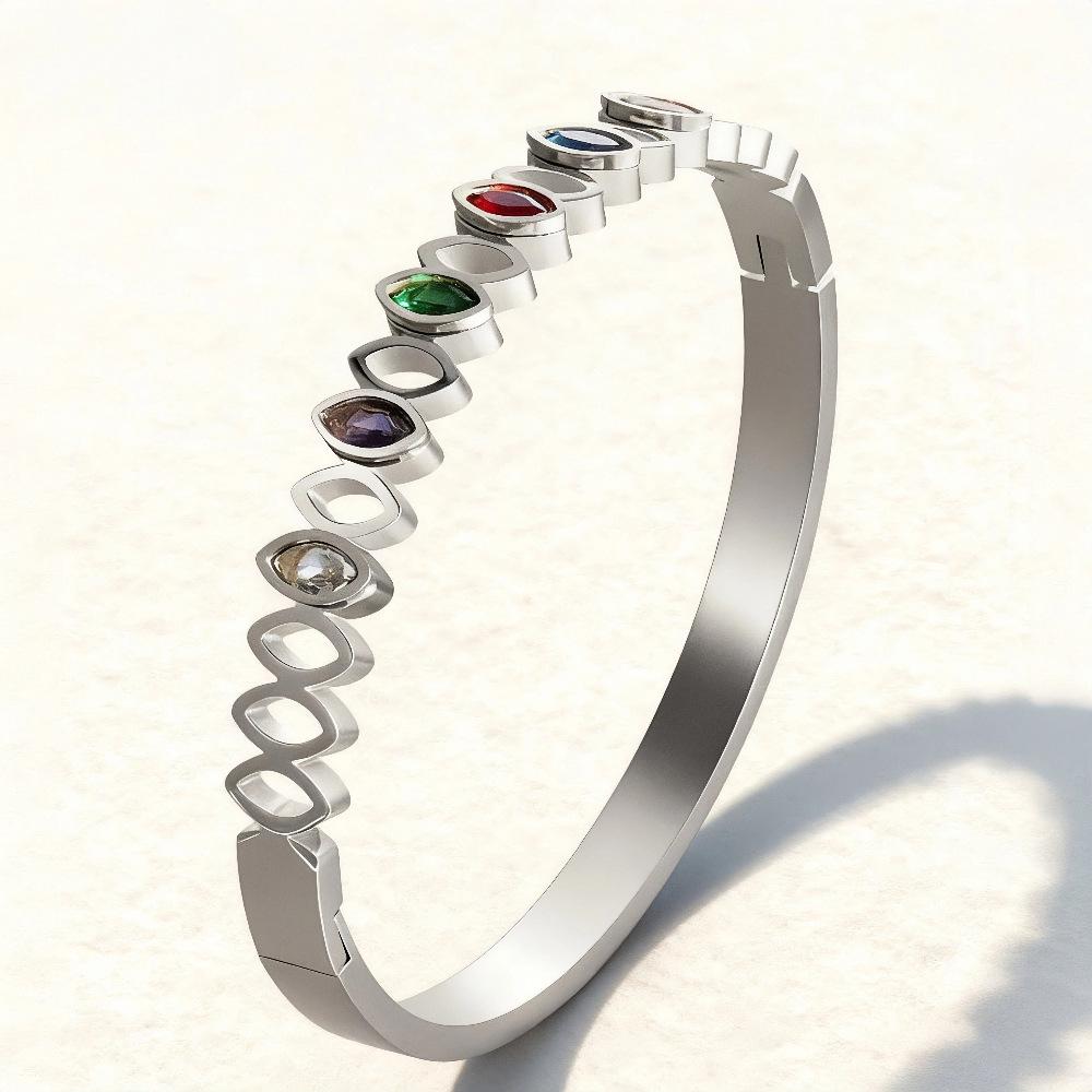 Elegant Gold Diamond Titanium Steel Women s Bracelet - Non-Fading Jewelry