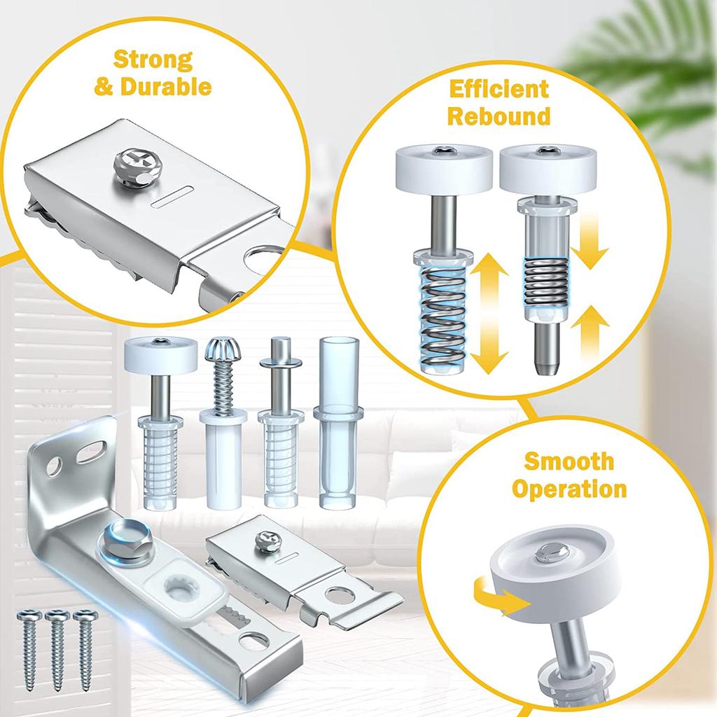 Door Hardware Repair set Closet Door Hardware set with Guide Wheels Metal Closet Door Hardware Repair Replacement set
