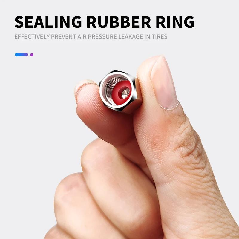 4Pcs Car Wheel Tire Valve Caps Tyre Stem Cover Bolt-In Accessories For Cadillac Escalade CTS ATS SRX STS XT5 XT4 XT6 XTS CT4