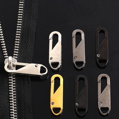 10 Pcs/lot Slider Puller Instant Zipper Repair Bag Replacement Bad Buckle Travel Bag Suitcase Metal Head DIY Sewing Craft