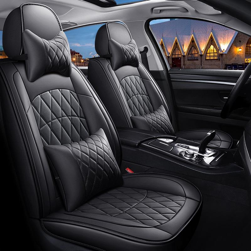 2021 Full Leather Diamond Pattern Car Seat Cushion for All Seasons