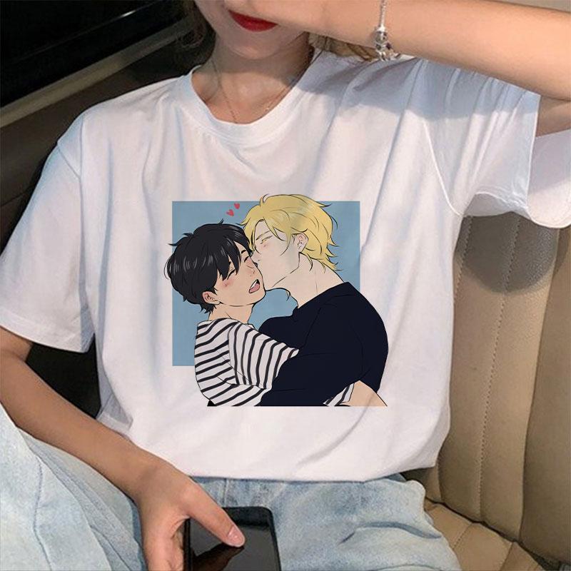 Banana Fish T Shirt Women Anime Japanese Manga T-Shirt Cartoon Graphic Tees Summer Tops Harajuku Women Fashion Tees Tshirts