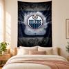 Tapestry Edmonton Oilers vysoce kvalitní pro zdobení stěn obývacího pokoje, ložnice, koleje ideální jako nástěnné umění do ložnice nebo sváteční dárek