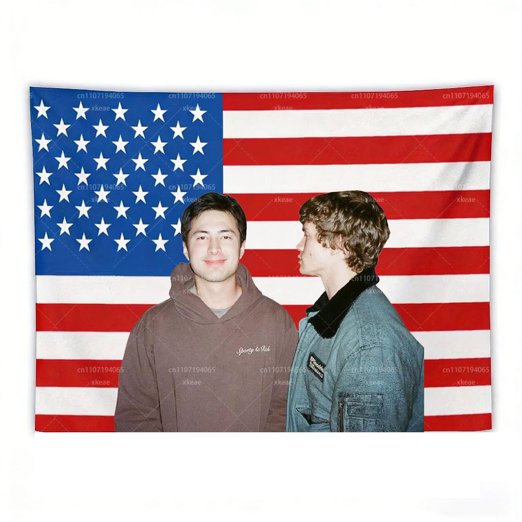 The Bear Lee Mark  Carmy Berzatto Tapestry Pink American Flag Wall Hanging TV Show Fan Room Decor for Bedroom Living Room