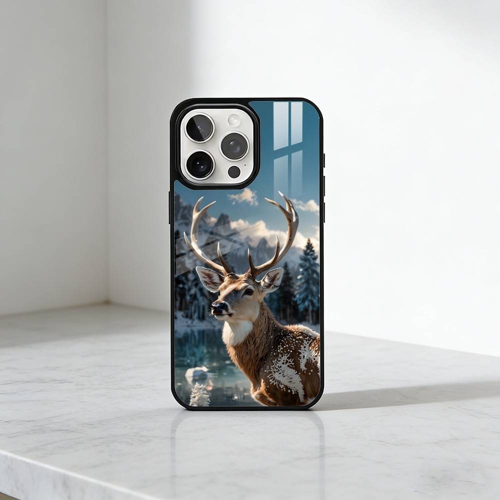 Sacred D-Deer Printed  Phone Case For iPhone17,16,15,14,13 Plus,Pro Max Magnetic For Magsafe Wireless Charging