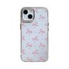 The Pink Bow Is Suitable for iPhone17ProMax Mobile Phone Soft Case Apple 16 Metal Buttons 15 Niche Delivery.