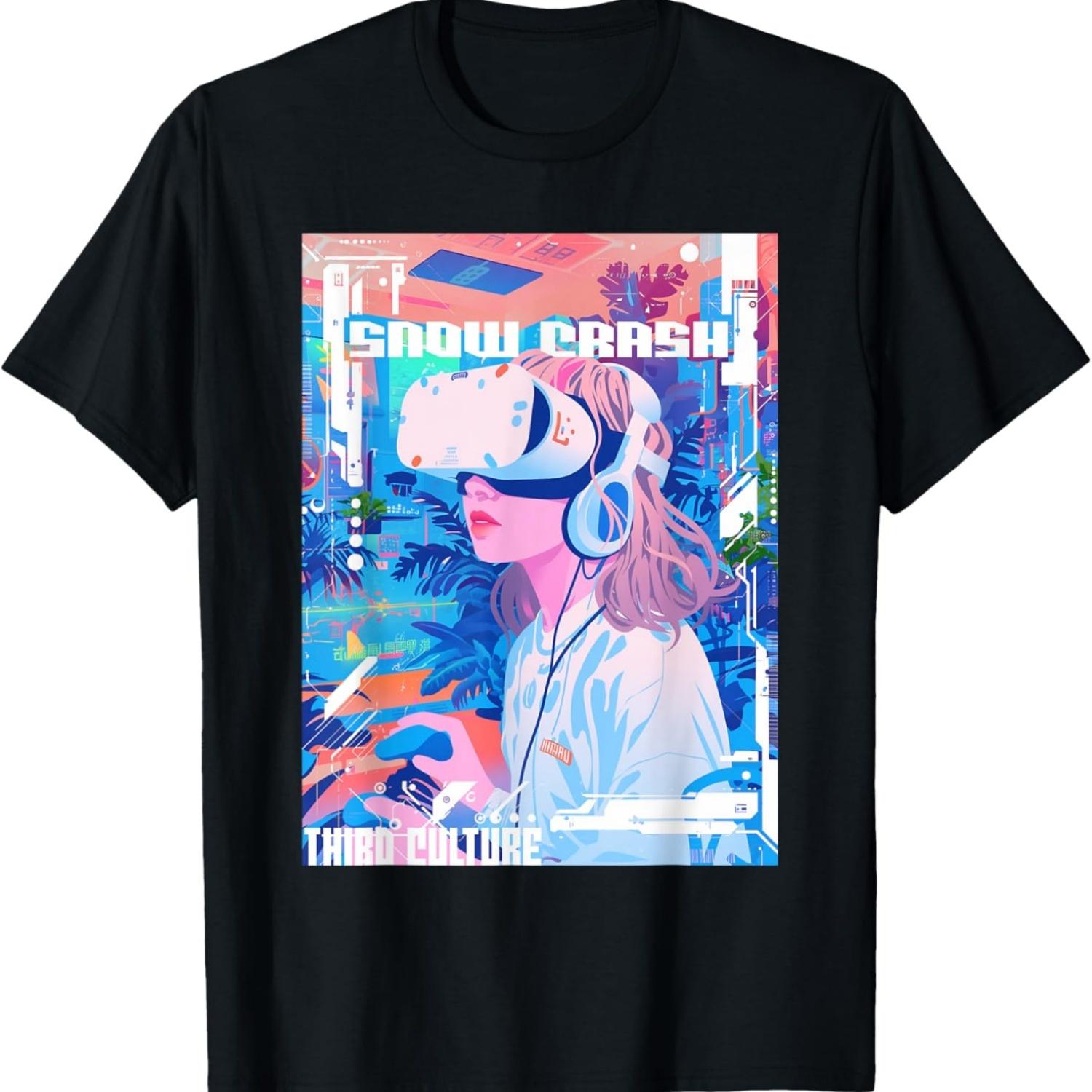 SNOW CRASH VIRTUAL LIGHT CYBERPUNK UTOPIA T-Shirt S чёрный