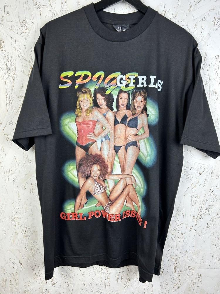 Vtg Spice Girls Wannabe Girl Power Issue Boot Rap Black Unisex Tshirt KH15846 XXXXL