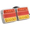 Feux de remorque 2 pcs Rouge 10,5x7,5x10 cm Ampoule LED 12 V