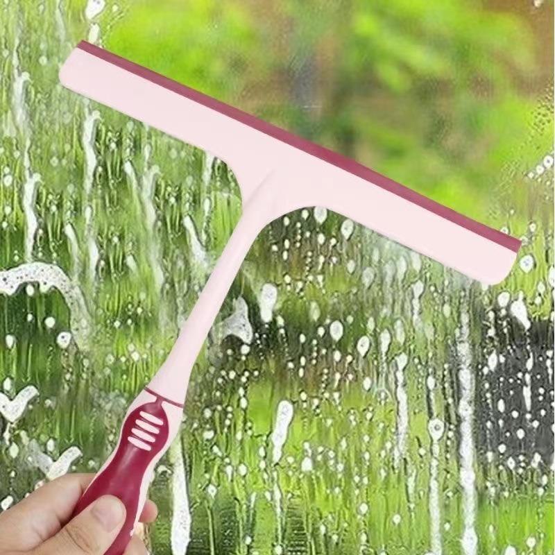 Glass Scraper, Window Cleaner, Household Window Cleaning Brush, Dining Table, Bathroom Wiper, Short Handle, Single-sided Glass Scraper, Net.