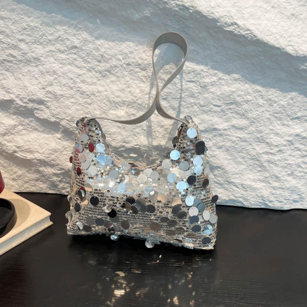 Tote Bag Sequin Shoulder Bag Square Bag Tassel Crossbody Bag French Evening Banquet Bag Women