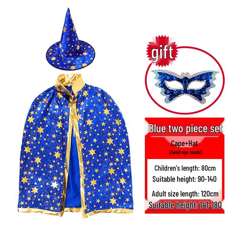 Halloween Performance Costume Cape for Kids and Adults - Witch Clothing for Men and Women.