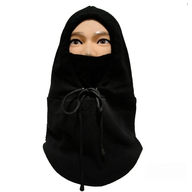 1 шт. Уличная флисовая теплая шапка Ветрозащитный головной убор Мотоциклетная маска для лица Спортивный утеплитель шеи Защита лица Интегрированный утолщенный головной убор Утеплитель шеи One Size
