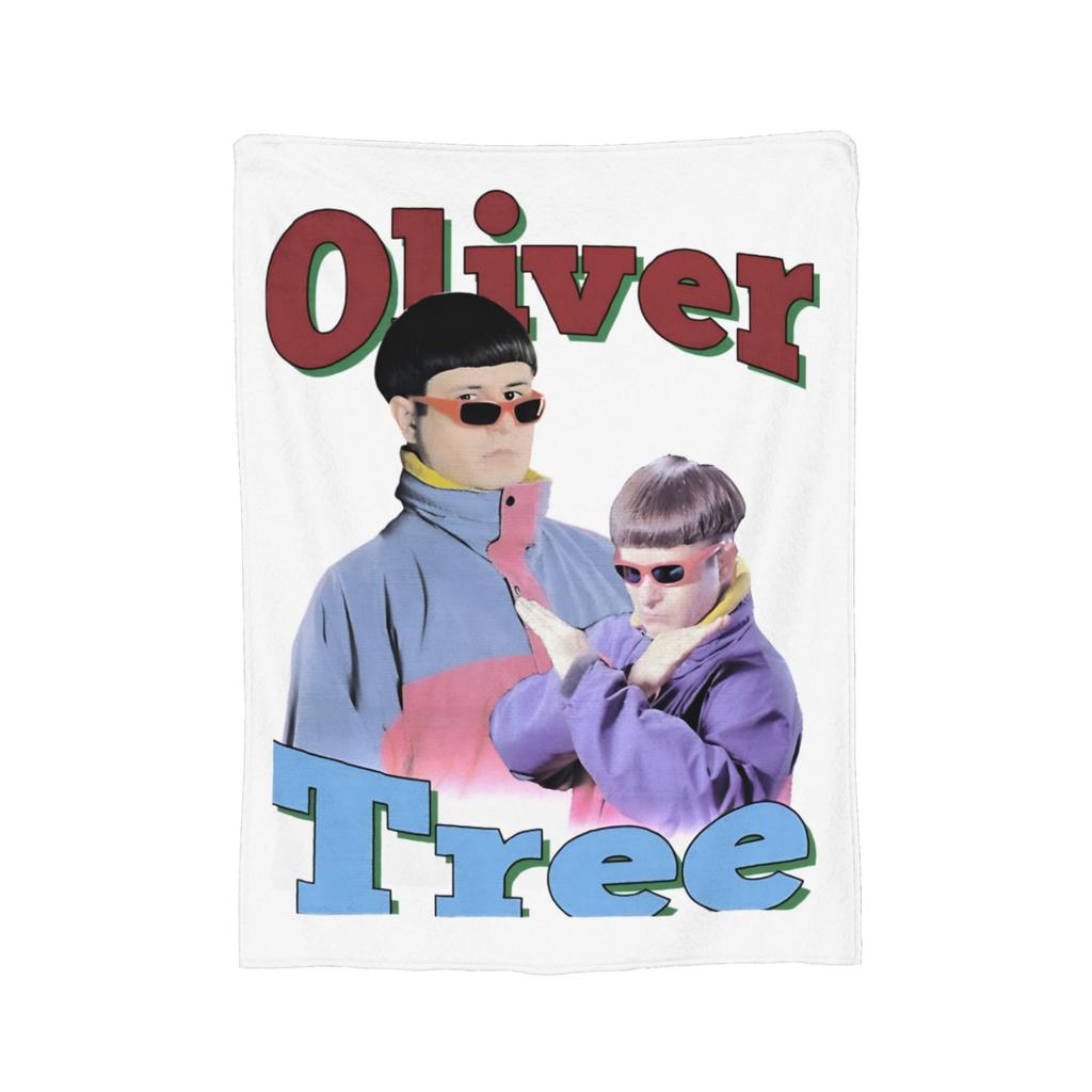 Oliver Tree Doodle Design Wool Blanket Funny Throw Blankets for Home xcm Quilt