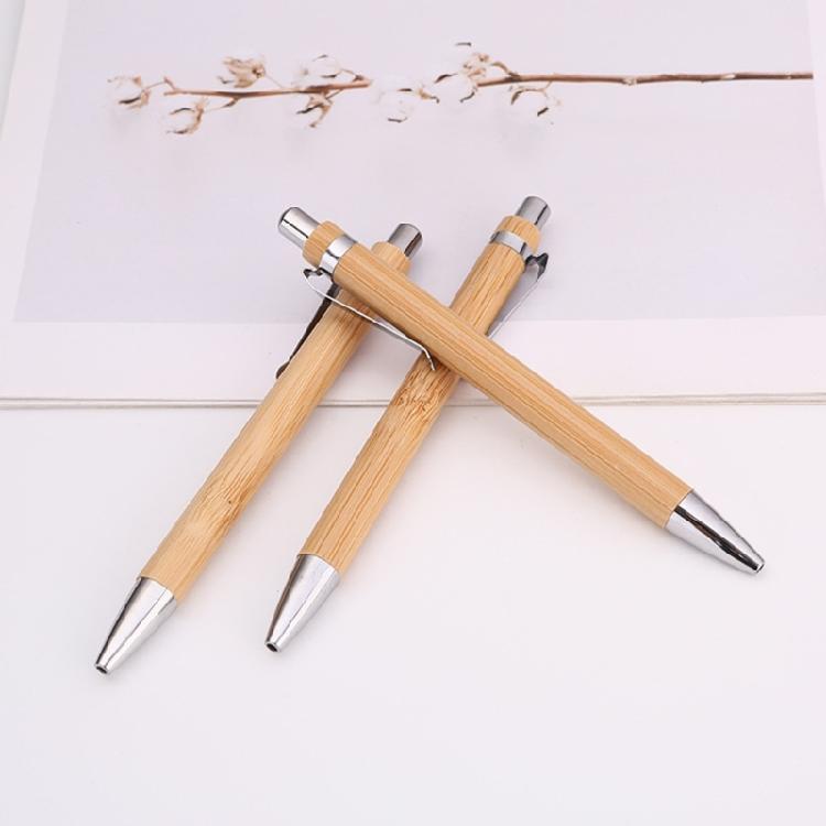 10x/Set 0.5mm Writing Pen Retractable Ballpoint Pen Bamboo Pen Journaling Pen