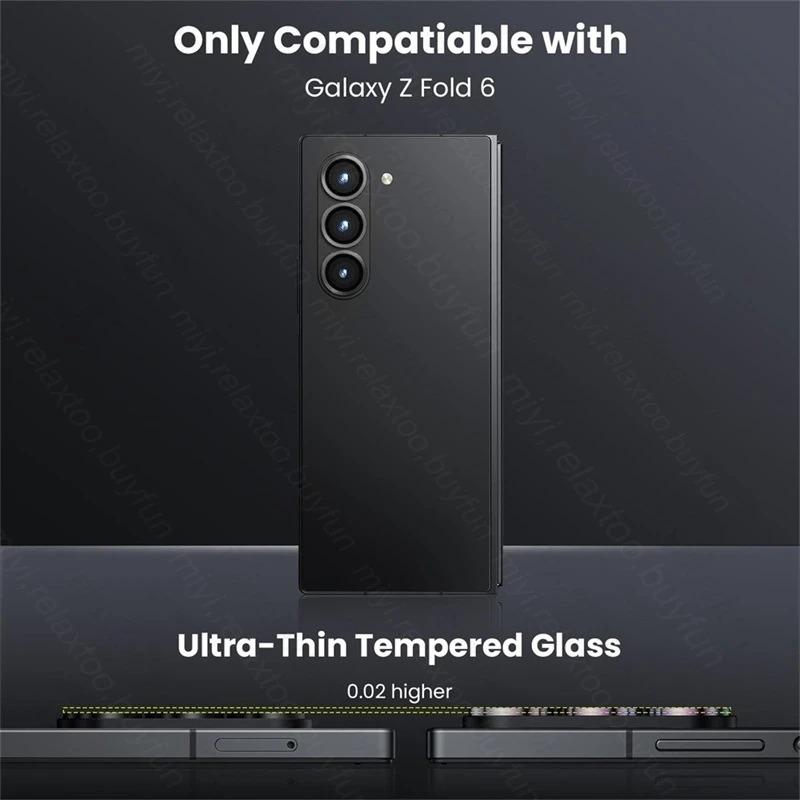 Metal Camera Ring Guard Cap For Samsung Galaxy Z Fold 7 6 5 HD Rear Lens Glass Protective Film Case Friendly