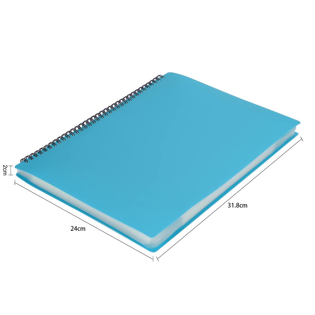 A4 Music File Case, Large Capacity, Sheet Music Holder, Music Score Storage Case, 30 Pages (60 Sides), Coiled, Thick, Music File, Document File,