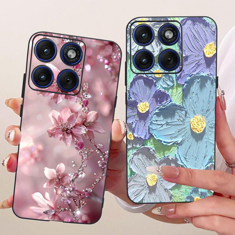 Flower Butterfly Luxury Girly Fashion Casing For Motorola Edge 70 Moto X70 Air Phone Case Soft Slim Silicone TPU Back Cover