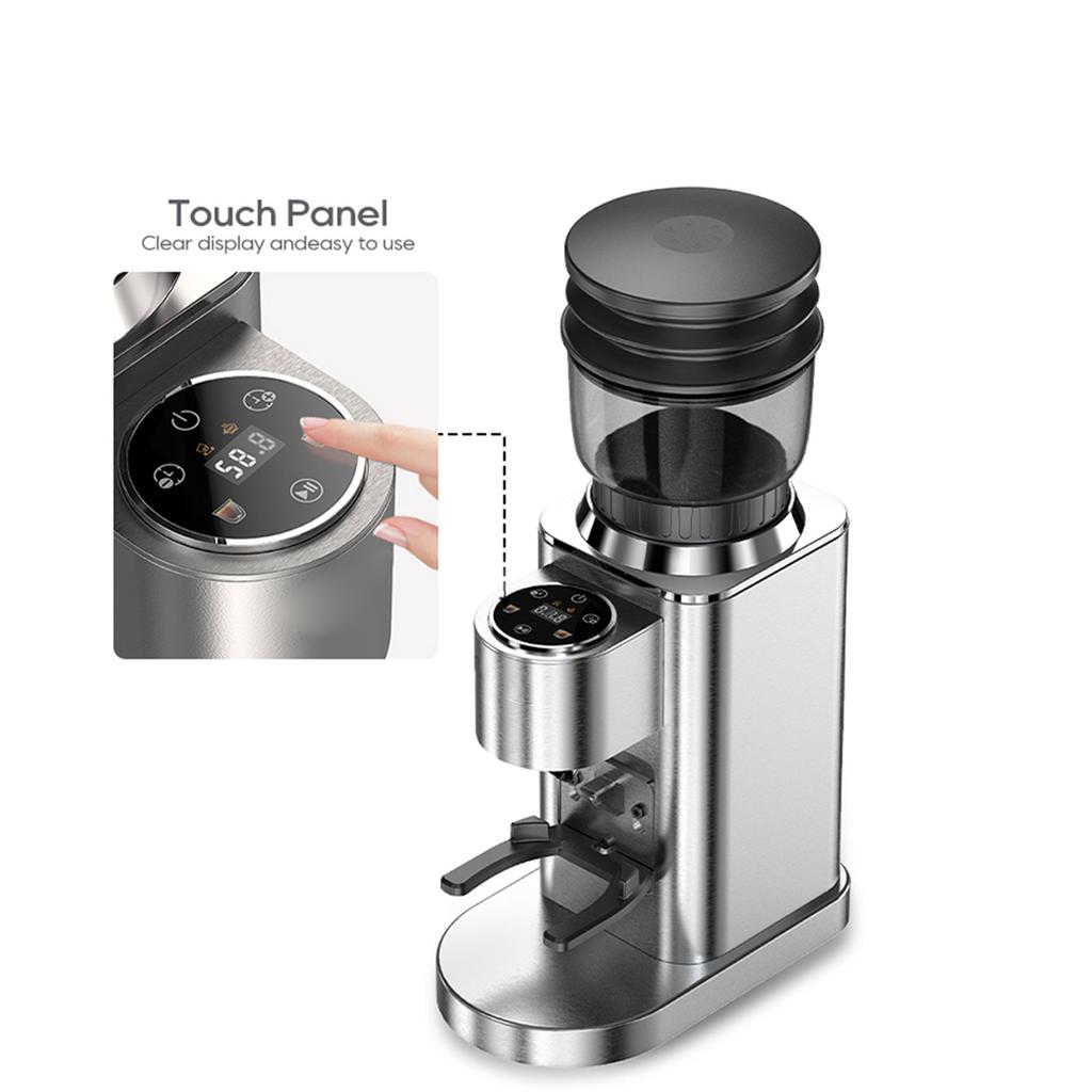 Automatic Portable Coffee Bean Grinder with 48 Precise Grind Settings Stainless Steel Home Use